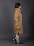 Pull à torsades maille épaisse col roulé décontracté Soul marron