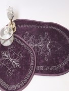 Tapis de bain Ipekce 2 pièces - violet