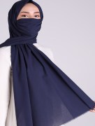 Châle Masqué Sefamerve 0002 - bleu marine