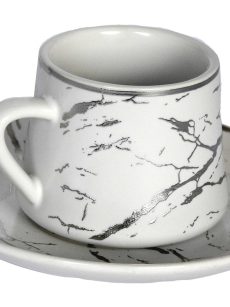 Ensemble de tasses à café 6 pièces zellerfeld - marbré 