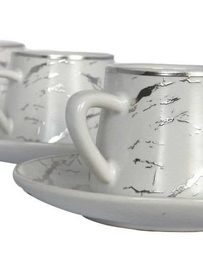 Ensemble de tasses à café 6 pièces zellerfeld - marbré 