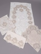 Coffret de trousseau mariage velours 4 pièces - Beige 
