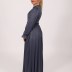 Robe longue à perle Garize - bleu