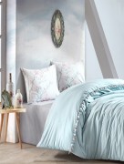 Ensemble de housse de couette Cotton box 2 personnes Candy Linda bleu