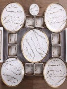 Service petit-déjeuner 6 personnes 23 pièces ZELLERFELD en porcelaine