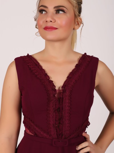 Robe longue sans manches Dans - violet