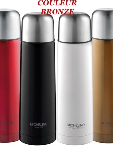 Bouteille isolante en acier inoxydable 1,0 ltr. Michelino - bronze