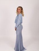 Robe longue glamour Garize - bleu