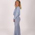 Robe longue glamour Garize - bleu