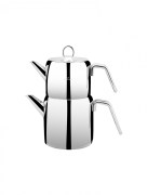 Batterie de cuisine Dowry 17 pièces en acier inoxydable Platinum Karaca