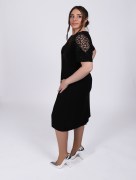 Robe mi longue originale Dans - noir
