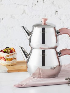 Ensemble de théière rose Karaca Kayra