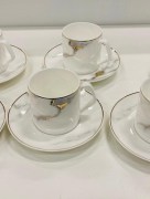 Bricard Porcelaine Service à café turc 12 pièces marbre blanc - petit 