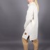 Pull à torsades maille épaisse col roulé décontracté Soul beige 