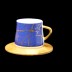 Set de café 6 pièces Almina bambou marbré - bleu