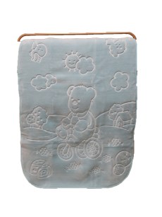 İpekçe Home Couverture pour bébé Embos pufi - bleu 