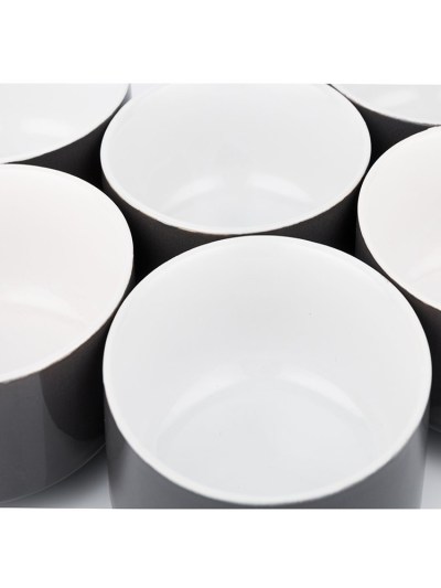 Tajine Almina 6 pièces porcelaine Al-8074 - noir